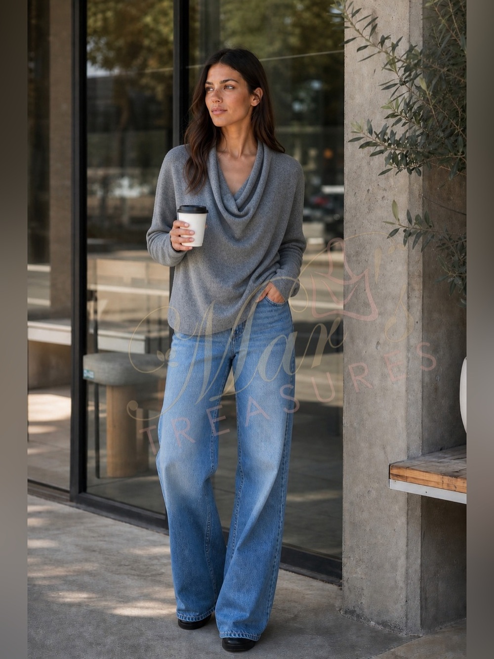 Joie 100% Cashmere Gray Cowl Neck Long Sleeve Sweater Top XS